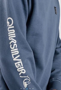 Quiksilver Blue Crewneck Pullover Logo Sweatshirt Quicksilver Men's Small - Picture 1 of 7