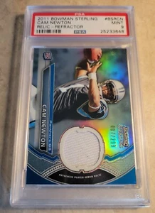 2011 Bowman Sterling REFRACTOR Cam Newton # BSRCN /299.Rookie PSA 9 MINT AUBURN - Picture 1 of 4