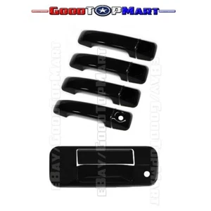 FOR: 07-13 TOYOTA TUNDRA CREW MAX BLACK GLOSS DOOR HANDLE Tail Gate W/O CA COVER - Bild 1 von 1