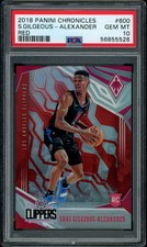 2018/19 Panini Chronicles Red Phoenix Shai Gilgeous-Alexander Rookie /149 PSA 10