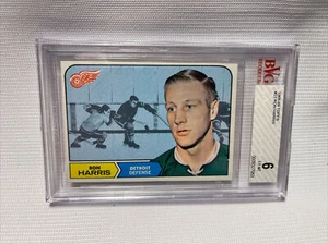 1968-69 TOPPS #27 RON HARRIS Defense Detroit Red Wings * BGS Graded 6 EXMT - Picture 1 of 2