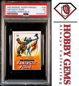 FANTASTIC FOUR PSA 5 1980 Marvel Super Heroes Stickers-Venezuela #39 C2 - Picture 1 of 2