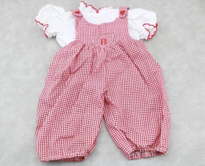 Traje y camiseta a cuadros American Girl para traje de muñeca bebé pequeño Foto 1 de 3