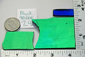 #24 As Pictured Coatings by Sandberg 3mm Black Dichroic Scrap Glass 90 COE - Picture 1 of 2