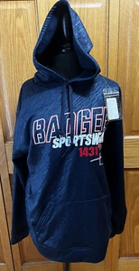 Badger Sportswear Sweatshirt Hoodie Mens SZ Large Blue/Gray Pattern - Picture 1 of 6