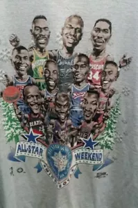 NBA All Star Weekend 1994 Vintage Tee T Shirt Size M DS Barkley Pippen Shaq Rare - Picture 1 of 8