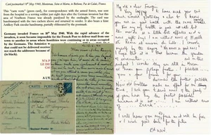 WW2 MAY 1940 STATIONERY + MESSAGE FRANCE INTERRUPTED MAIL ..DESTINATION INVADED - Picture 1 of 5