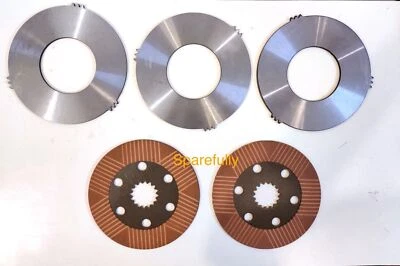 JCB BACKHOE BRAKE FRICTION COUNTER PLATE KIT 2 PCs 458/20281 and 3 Pcs 458/20286 - Image 1 of 4