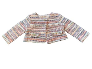 Bebé Niñas Janie And Jack Tweed Rojo Blanco Azul Chaqueta 12-18 Meses  - Imagen 1 de 4