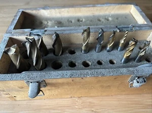 Durable High-Speed Steel Tin Coated End Mill Set, Standard 10 pc - Picture 1 of 2