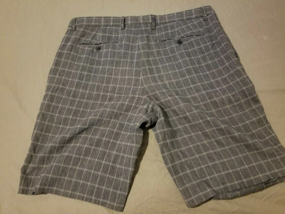 Mens Banana Republic Linen Shorts 36 Gray Khaki Chino 38 - Image 1 of 4