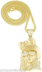 Collar Dama Nuevo Colgante Cristal Estrás con Cadena Estilo Franco de 36 Pulgadas - Imagen 1 de 9