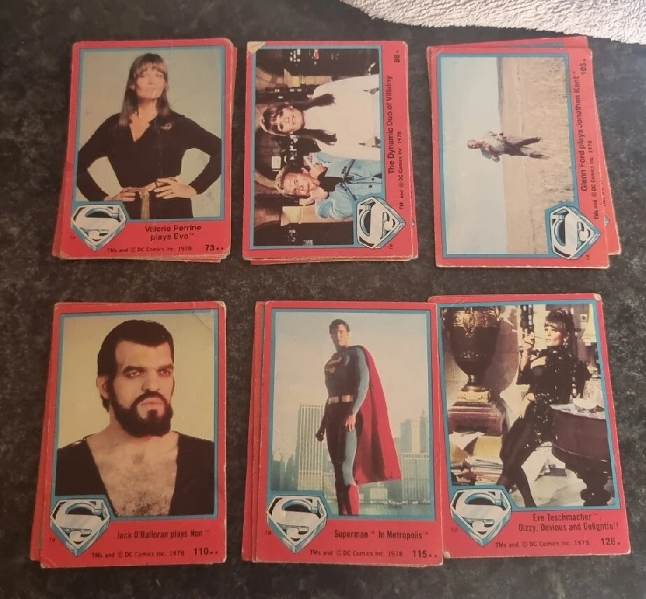 Vintage 1978 Topps Superman The Movie Trading Cards Red x21 - Image 1 of 4