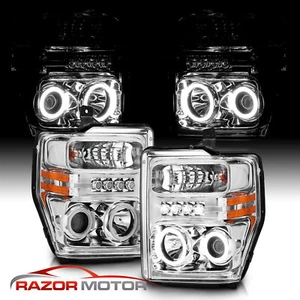 Para Ford F250 F350 Super Duty 2008-2010 Doble Xtreme LED Halos Cromo Proyecto... - Imagen 1 de 8