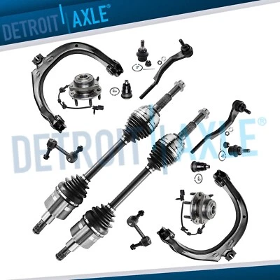 14pc 4WD Front Wheel Bearing Hubs Axle Upper Control Arm Tie Rods for GMC Envoy - Image 1 of 4