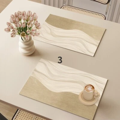 1X Waterproof Tableware Placemat PU Oil-proof Table Mat Heat Insulation Placemat - Image 1 of 4