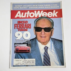 AutoWeek Magazine March 14, 1988 – Enzo Ferrari Turns 90 Cover – Vintage - Picture 1 of 4