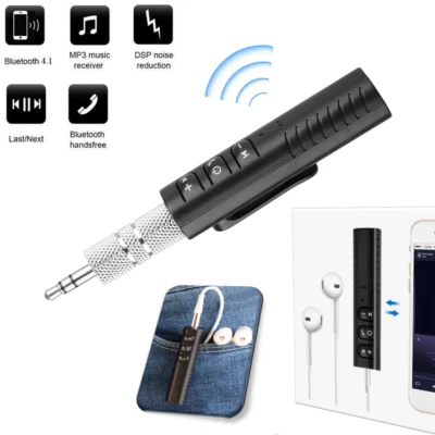 Bluetooth 4.2 3.5mm AUX Wireless Audio Receiver Adapter for Earbuds & Headphones - Image 1 of 4