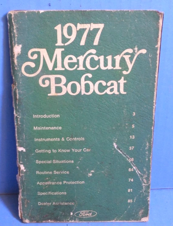 Mercury Bobcat 77 1977 manual del propietario Foto 1 de 1