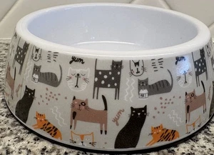 Kitty City Yum Cat Print Pet Bowl - Picture 1 of 8