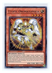 Utopic Onomatopoeia (UR) #RA04-EN028 Quarter Century Stampede Yugioh Ultra Rare - Picture 1 of 2
