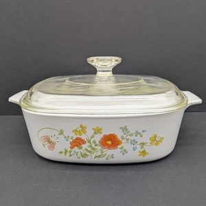 Cazuela para hornear de 2 litros con tapa A-9-C Corning Ware 'Wildflowers' de colección A-9-C - Imagen 1 de 15