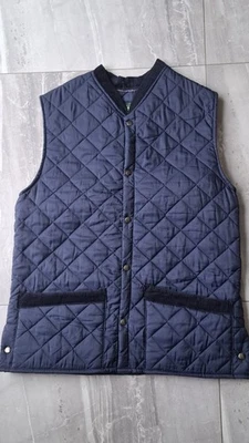 Chaleco Chaleco Acolchado Hoggs of Fife Azul Pequeño Hecho en Inglaterra Campo Exterior Foto 1 de 4