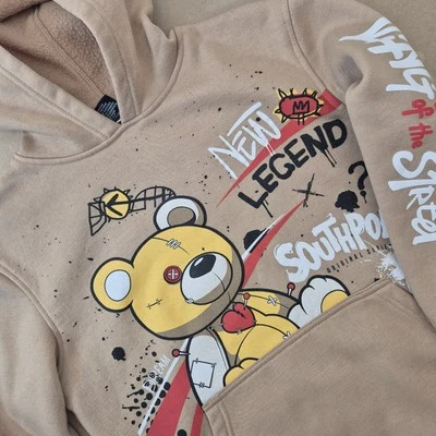 Толстовка с капюшоном молодежная Southpole Teddy Bear большая 14/16 коричневая Y2K - Изображение 1 из 4