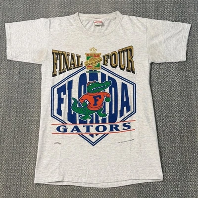 Camiseta De Colección Años 90 Florida Gators Final Four 1994 Gris Baloncesto NCAA Pequeña Foto 1 de 4