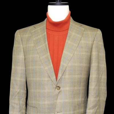 Hart Schaffner Marx Two Buttons Single Breasted Plaid Mens Blazer 38-S Excellent - Image 1 of 4