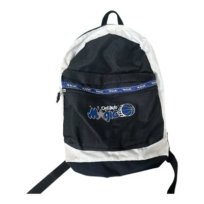 Mochila Orlando Magic NBA de colección con licencia oficial negra azul años 90 22"x15" Foto 1 de 4