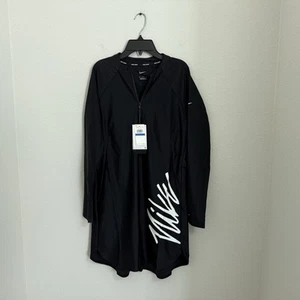 90 $ Damengröße M Nike Schwimmen UPF 40 Langarm Überwurf NESSC200 schwarz Medium - Bild 1 von 17