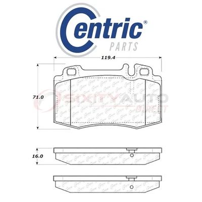 Centric C-TEK Ceramic Disc Brake Pads for 2005-2007 Mercedes-Benz C55 AMG kz Foto 1 de 4