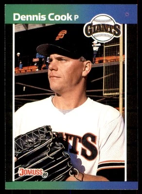 1989 Donruss Dennis Cook RC San Francisco Giants #646 - Image 1 of 2