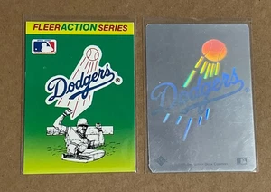 Los Angeles Dodgers 1992 Upper Deck Team Logo Silver Hologram Sticker + Fleer - Bild 1 von 5