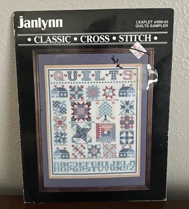 Folleto clásico de punto de cruz Janlynn #900-03 muestrador de edredones - Imagen 1 de 3