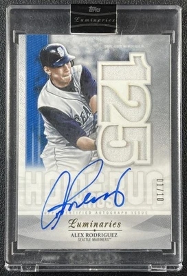 ALEX RODRIGUEZ 2019 TOPPS LUMINARIES HOME RUN KINGS GU JERSEY AUTO BLUE 01/10 - Image 1 of 2