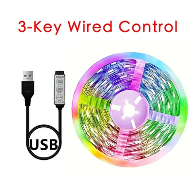 Striscia LED USB Controllo APP Nastro Bluetooth IR RGB IR Camera Da Letto Soggio - Immagine 1 di 4