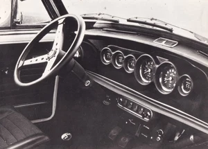 INNOCENTI MINI COOPER L.H.D. SIDEVIEW FACIA & STEERING WHEEL, PHOTOGRAPH. - Picture 1 of 2