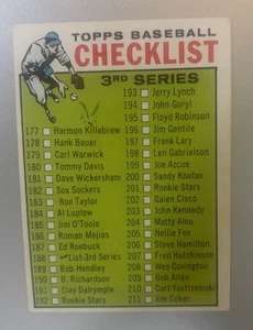 Béisbol Topps 1964 #188 tercera serie lista de verificación excelente/como nuevo sin marcar - Imagen 1 de 2