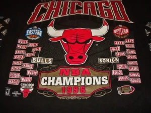 1996 Vintage Chicago Bulls NBA CHAMPIONS t shirt L Changes USA Rare - Bild 1 von 7