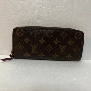 Cartera redonda Louis Vuitton M60742 monograma Portofeuille Clemence fucsia cremallera - Imagen 1 de 12
