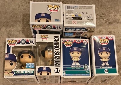 1 Ichiro Suzuki Funko Pop! 2025 Hall of Fame SGA 8/5/25 Seattle Mariners #51 NIB - Image 1 of 3