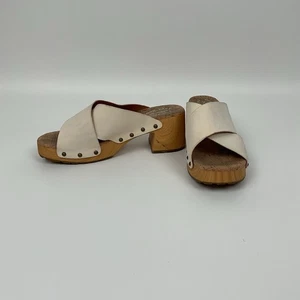 Kork Ease Tatum Leder Plateau Sandalen Holz Keilabsatz Retro Boho minimalistisch Gr. 9 - Bild 1 von 10