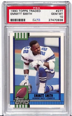 1990 Topps negociado - Emmitt Smith #27T (RC) PSA 10  Foto 1 de 2