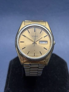 Vintage Seiko SQ 7123-8059 Presidential Day/Date Gold Tone Quartz Watch - Works - Bild 1 von 12