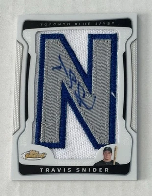 Travis Snider 2009 Topps Finest Letter N Patch Auto RC 148/218 Toronto Blue Jays - Image 1 of 4