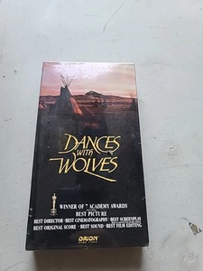 FACTORY SEALED 1990 DANCES WITH WOLVES KEVIN COSTNER VHS w/ ORION WATERMARK - Picture 1 of 9