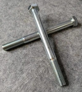 2PK 3/4" - 10 UNC 8" Long 2" Partially Threaded Steel Grade 5 ZC3 Hex Head Bolts - Picture 1 of 7