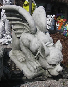 Steinfigur Gargoyle Torwächter Gartendekoration massiv Figur Dekofigur Neu - Bild 1 von 3
